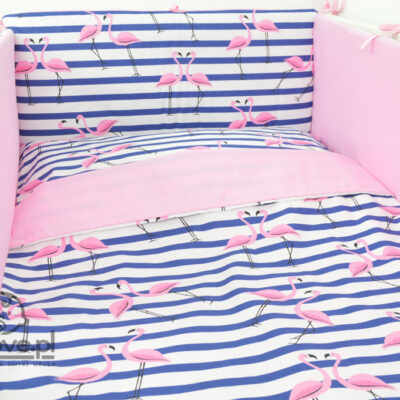 Pościel do łóżeczka flamingi - Smyklove