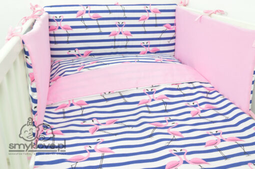 Pościel do łóżeczka flamingi - Smyklove