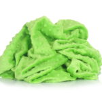 Minky kropki 380g/m2 zielone